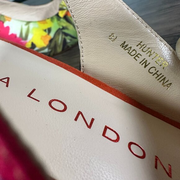 SASHA LONDON Floral Heels Women’s Size 8.5 Dress Sandals Elegant Shoes - Picture 10 of 12